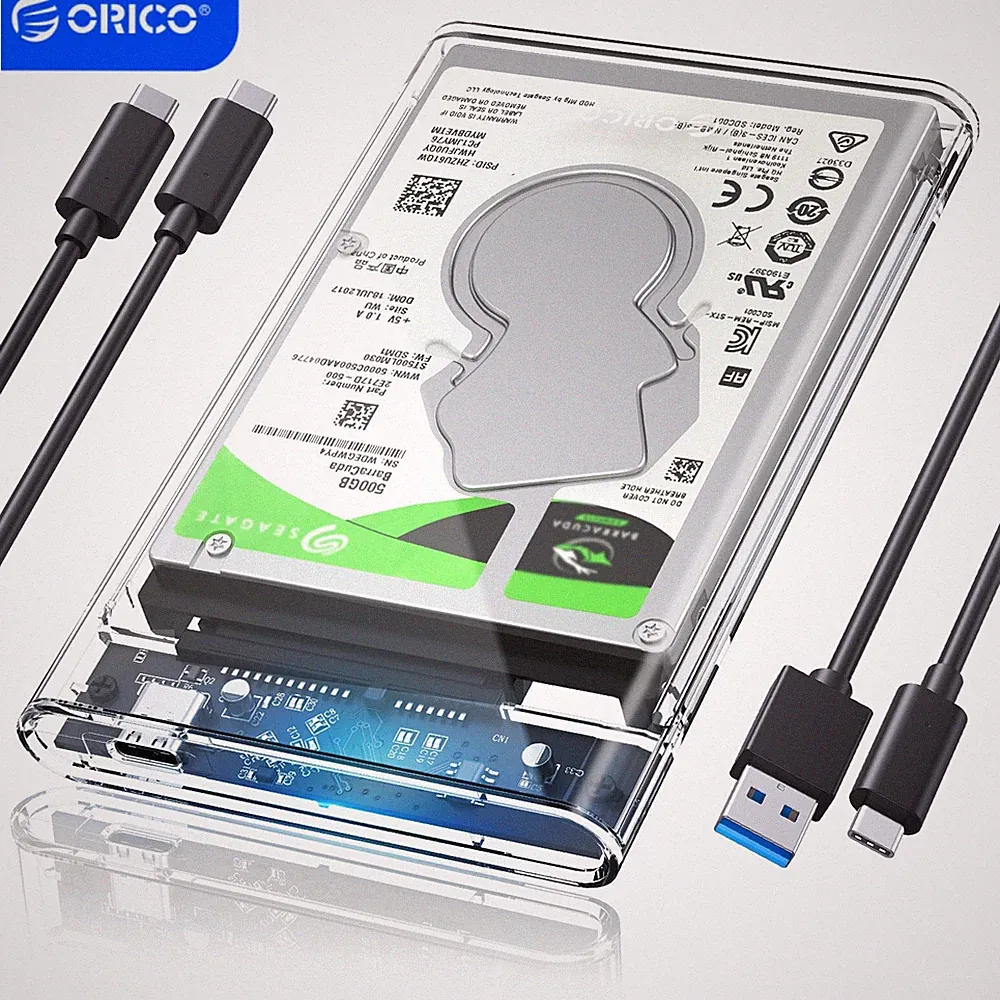ORICO 2.5''Hard Drive Enclosure 10Gbps Type-C USB 3.1 Gen2 to SATA HDD Case 4TB