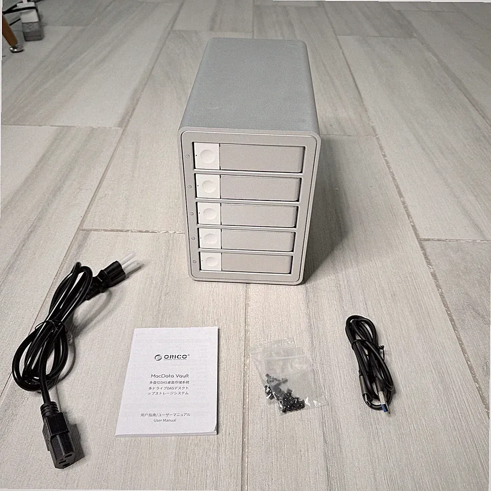 ORICO Daisy-Chain 5 Bay Hard Drive Enclosure USB 3.1 Gen 2 Aluminum