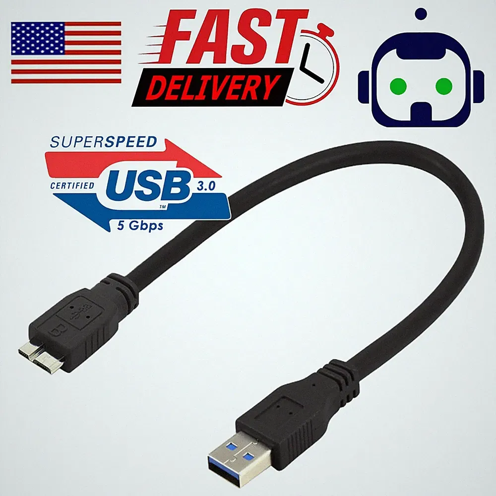 USB 3.0 Cable Cord For Seagate Backup Plus Slim Portable External Hard Drive HDD