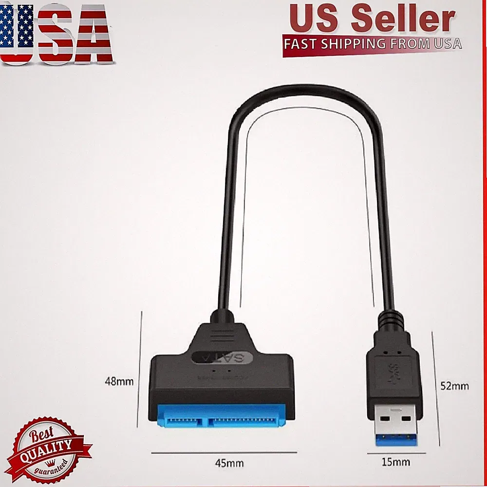 USB 3.0 to 2.5" SATA III Hard Drive Adapter Cable/UASP -SATA to USB3.0 Converter