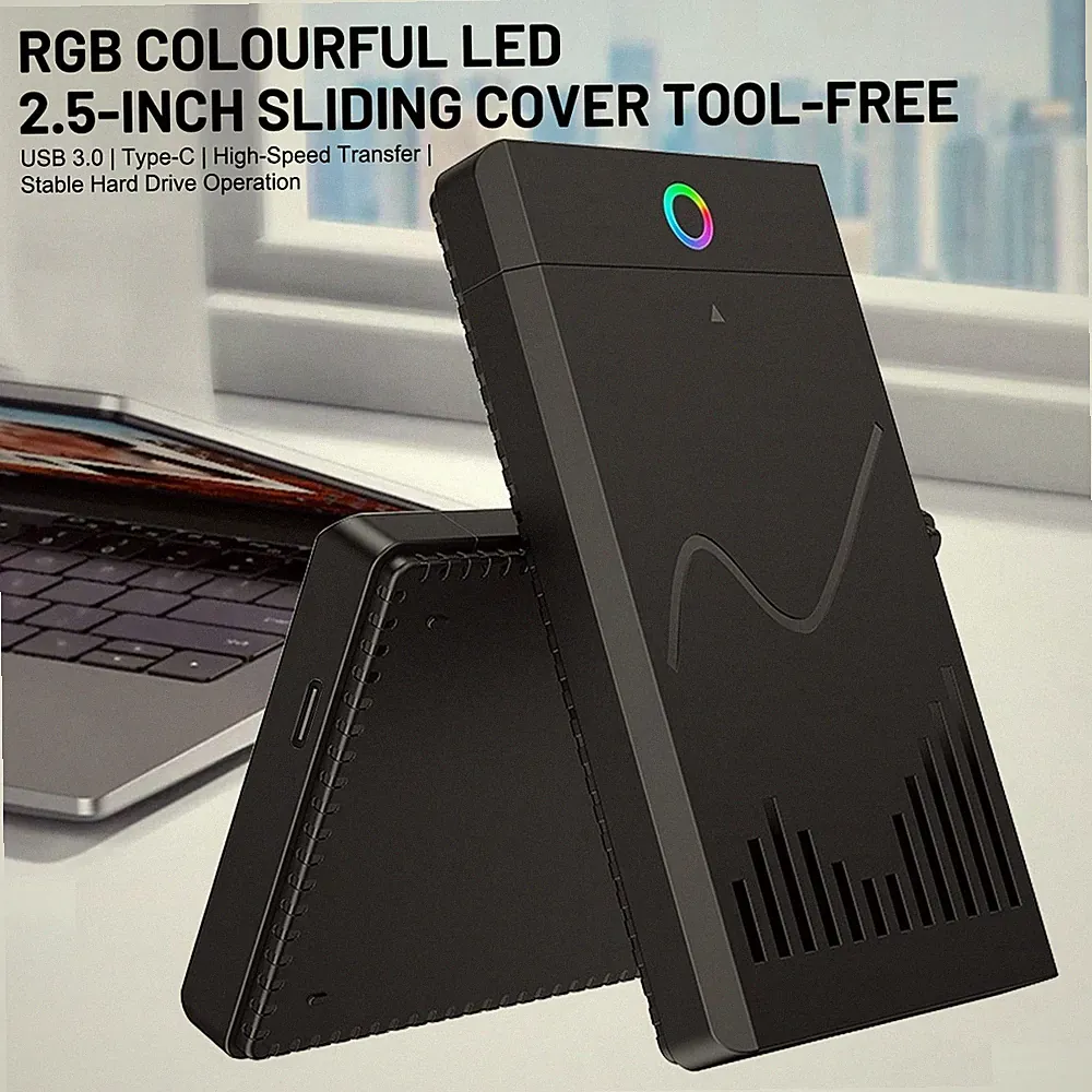USB3.1 Type C 2.5" External HDD SSD Enclosure Hard Drive Case SATA 3.0 UASP 2026