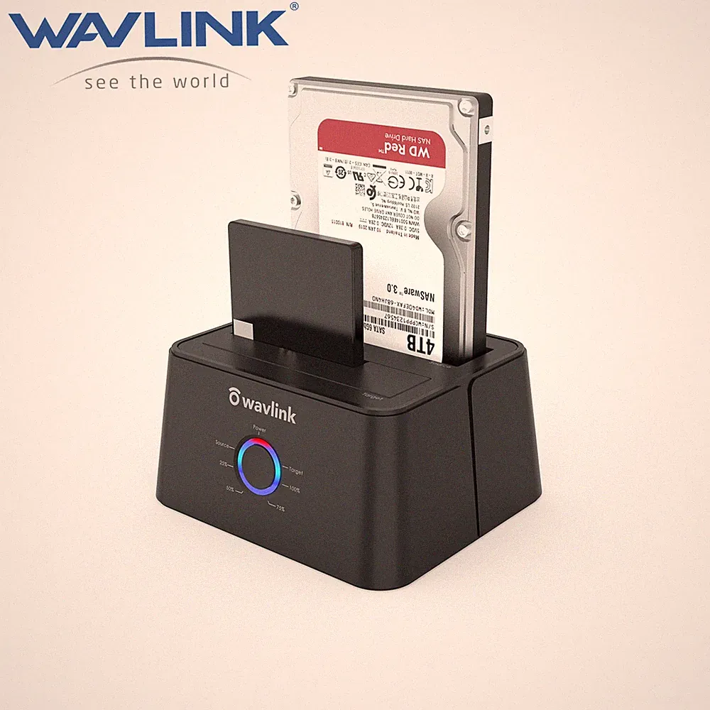 WAVLINK USB 3.0 SATA HDD SSD Docking Station Offline Clone 2.5"/3.5" Hard Drive
